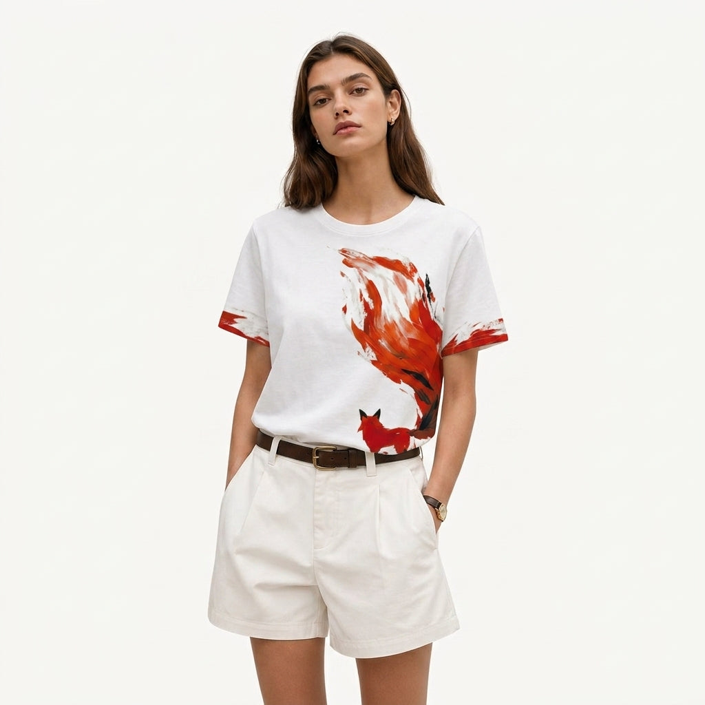 Quiet Instinct — Women's Minimal Fox Graphic Tee