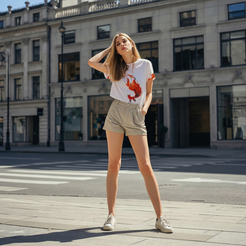 Quiet Instinct — Women's Minimal Fox Graphic Tee