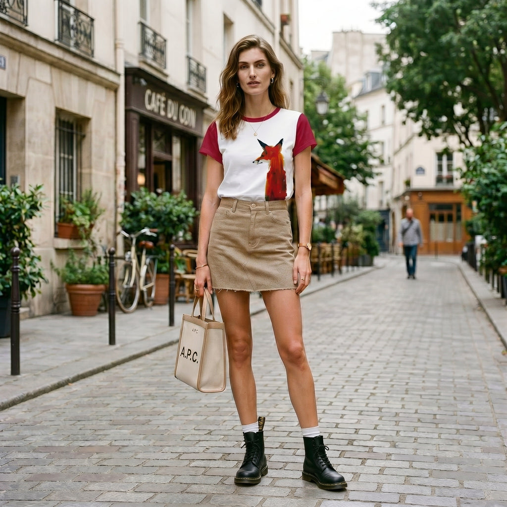 Silent Form — Women's Abstract Fox Graphic Tee