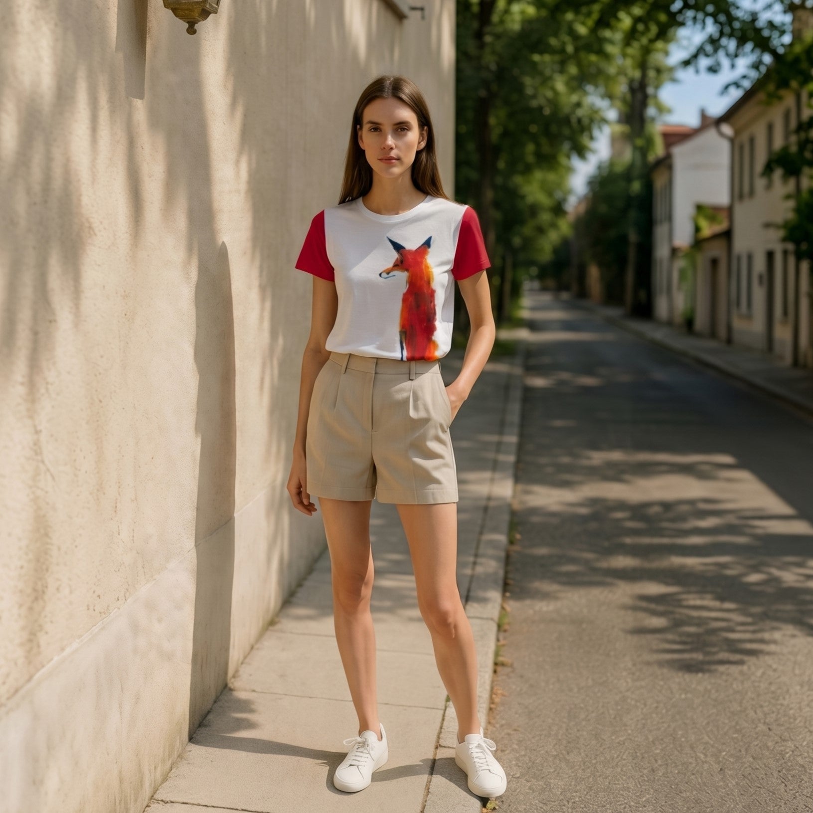 Silent Form — Women's Abstract Fox Graphic Tee