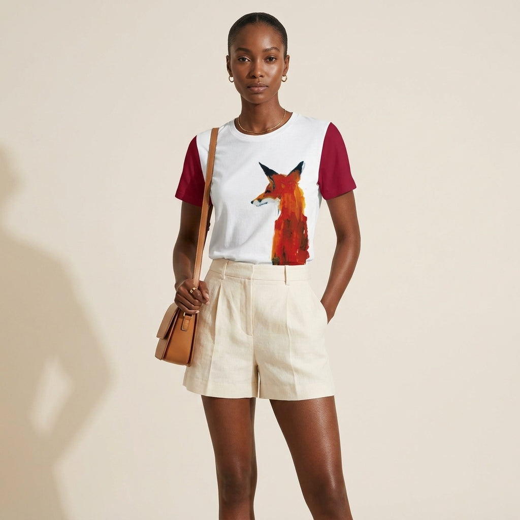 Silent Form — Women's Abstract Fox Graphic Tee