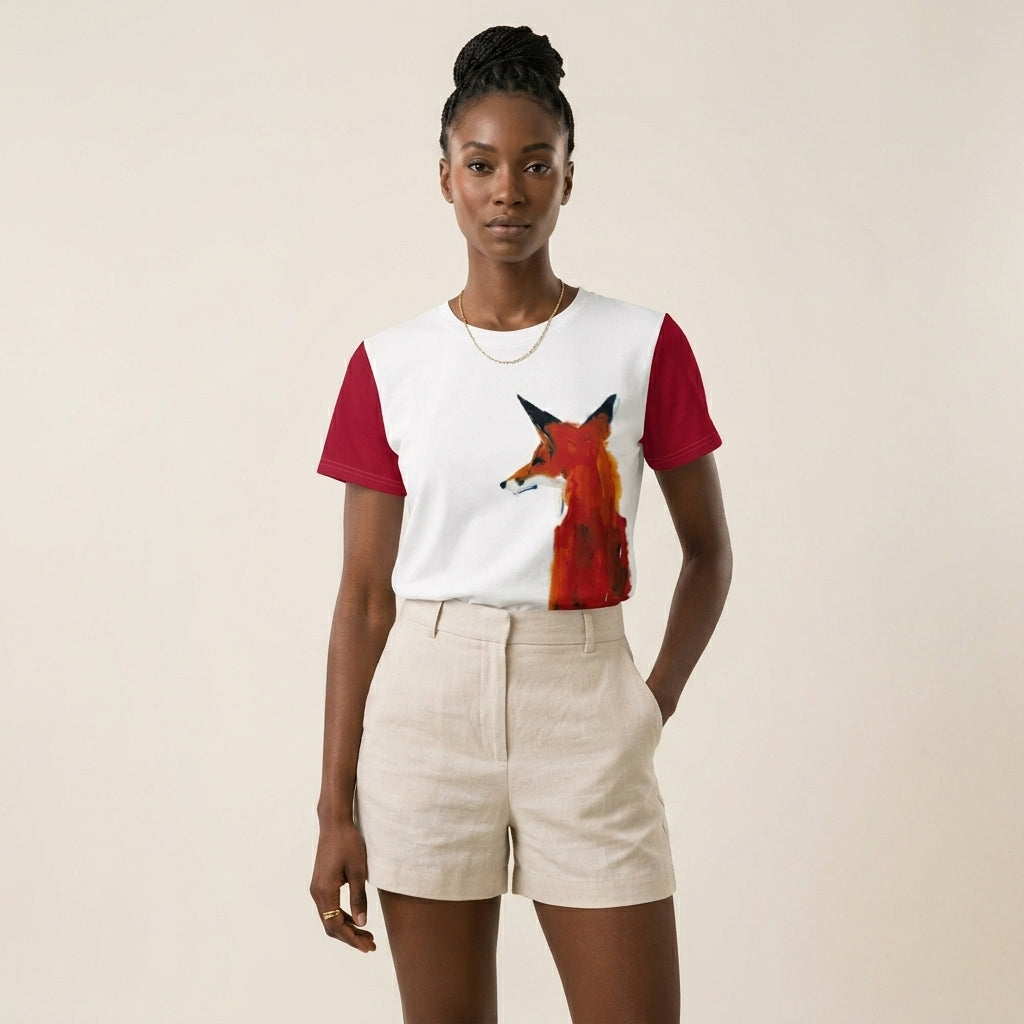 Silent Form — Women's Abstract Fox Graphic Tee