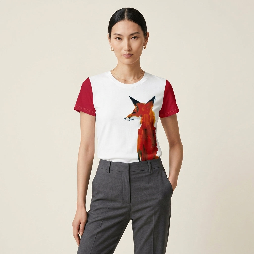 Silent Form — Women's Abstract Fox Graphic Tee
