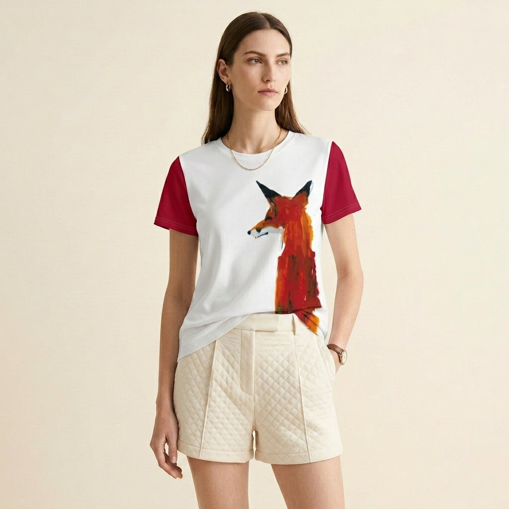 Silent Form — Women's Abstract Fox Graphic Tee