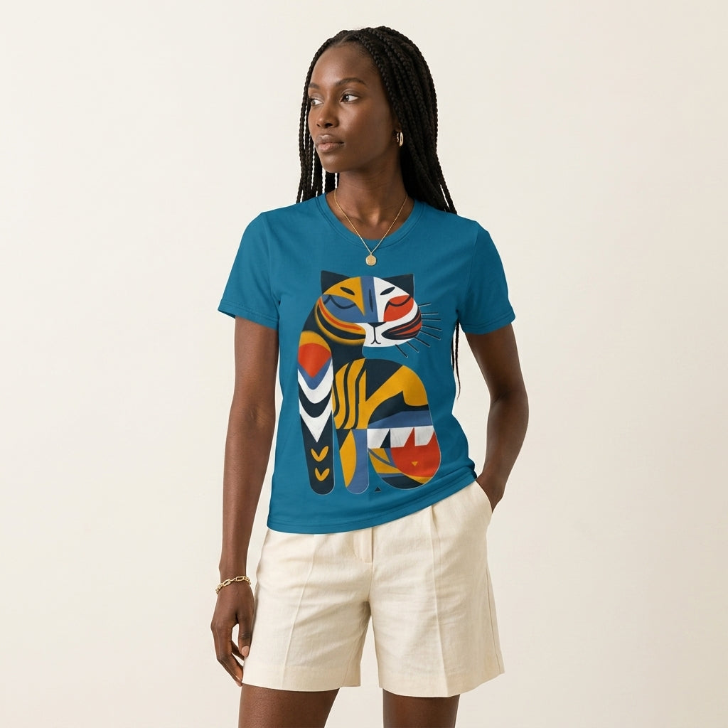 Bold Tiger Women’s T-Shirt – Vibrant Animal Symbol Fashion for Confident Modern Style