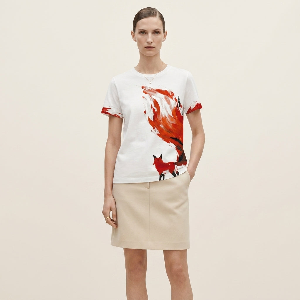 Quiet Instinct — Women's Minimal Fox Graphic Tee