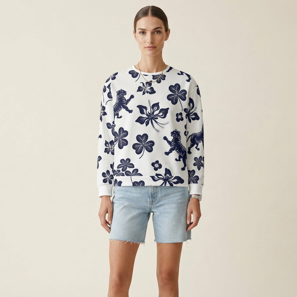 Quiet Power — Abstract Tiger Symbolic Strength Sweatshirt