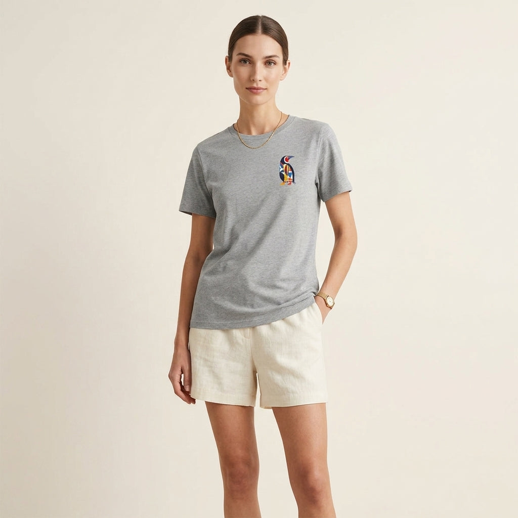 Women's Minimalist Urban Everyday Wear Cotton Tee