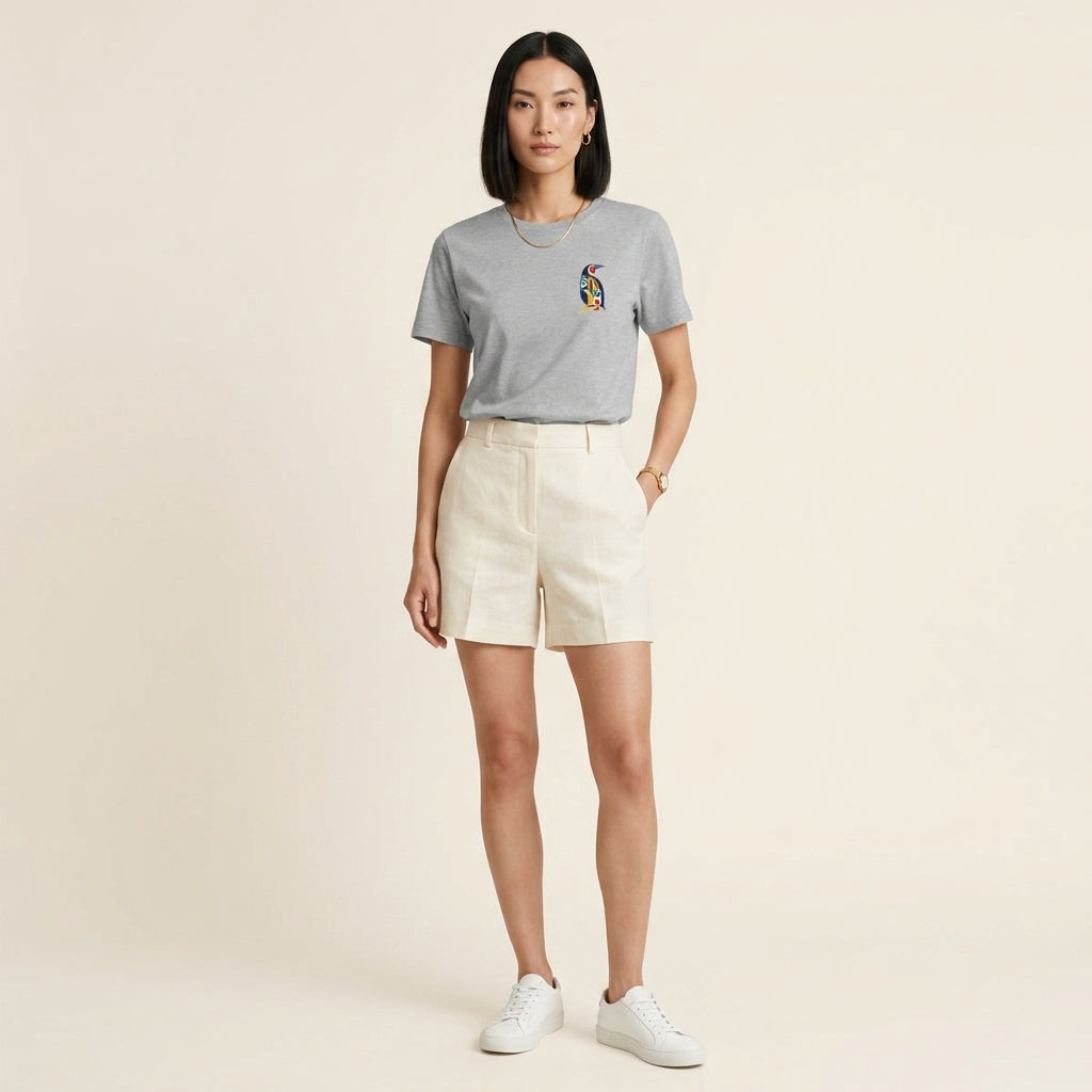 Women's Minimalist Urban Everyday Wear Cotton Tee