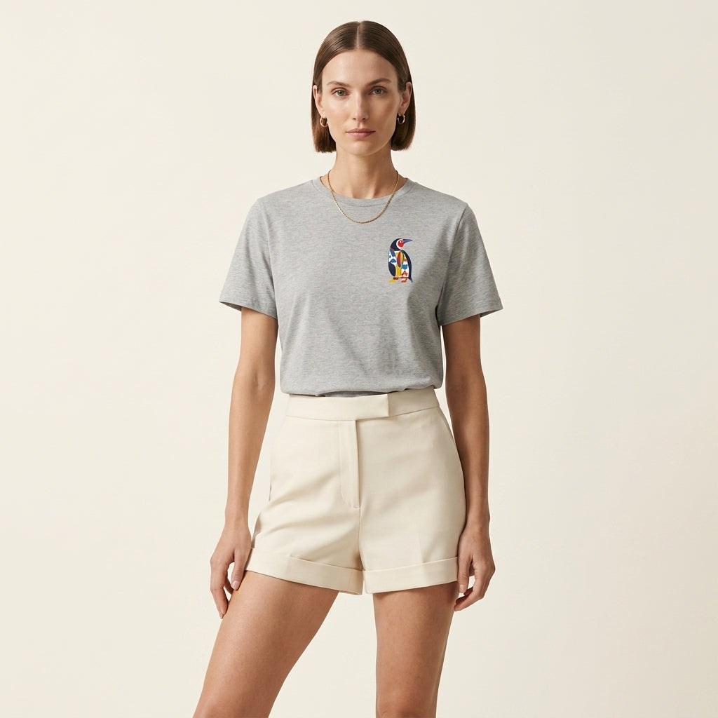 Women's Minimalist Urban Everyday Wear Cotton Tee