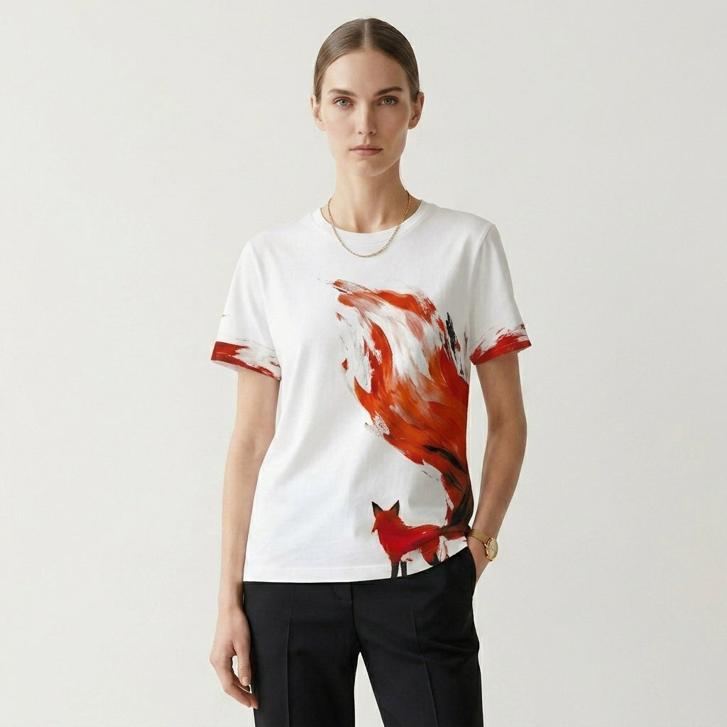 Quiet Instinct — Women's Minimal Fox Graphic Tee