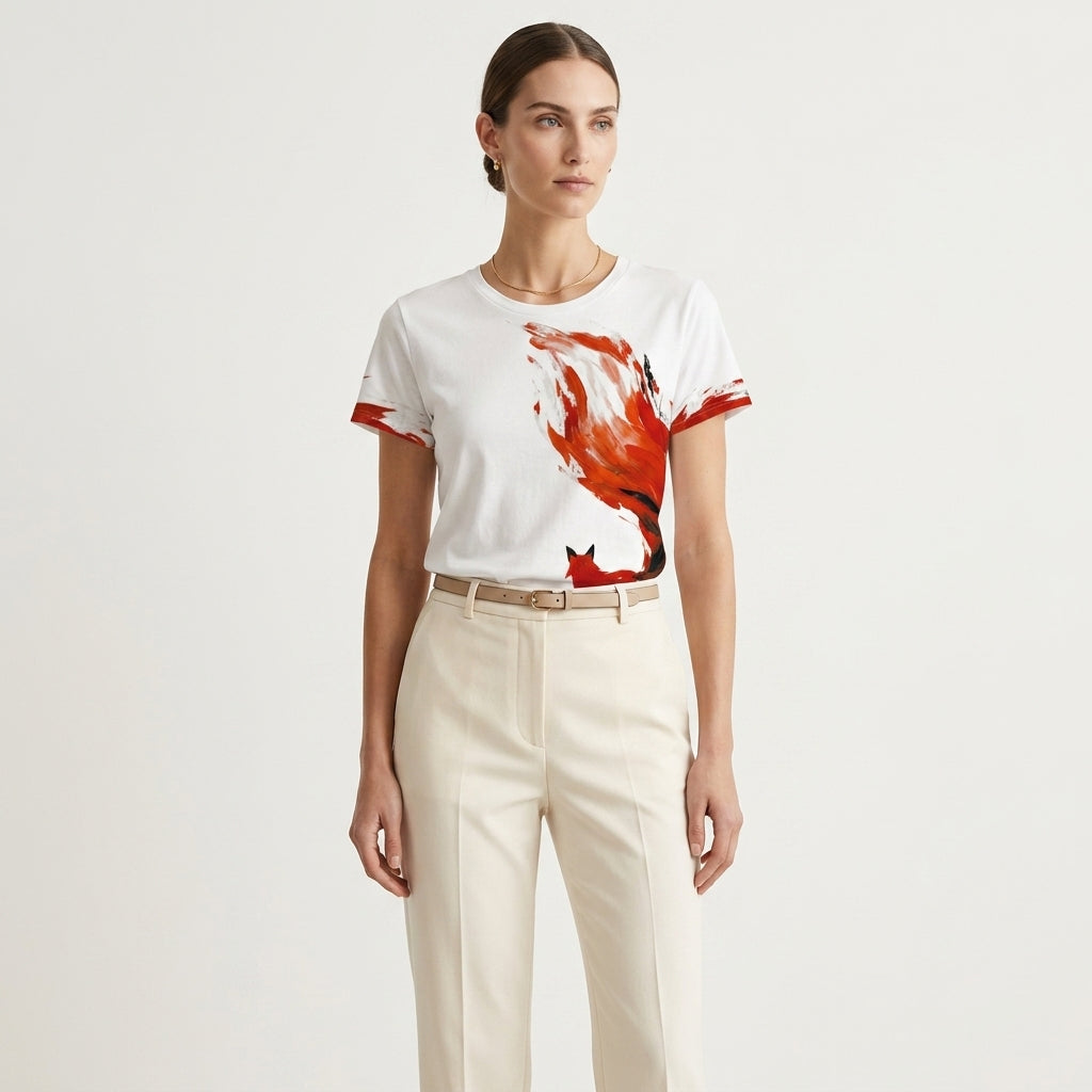 Quiet Instinct — Women's Minimal Fox Graphic Tee