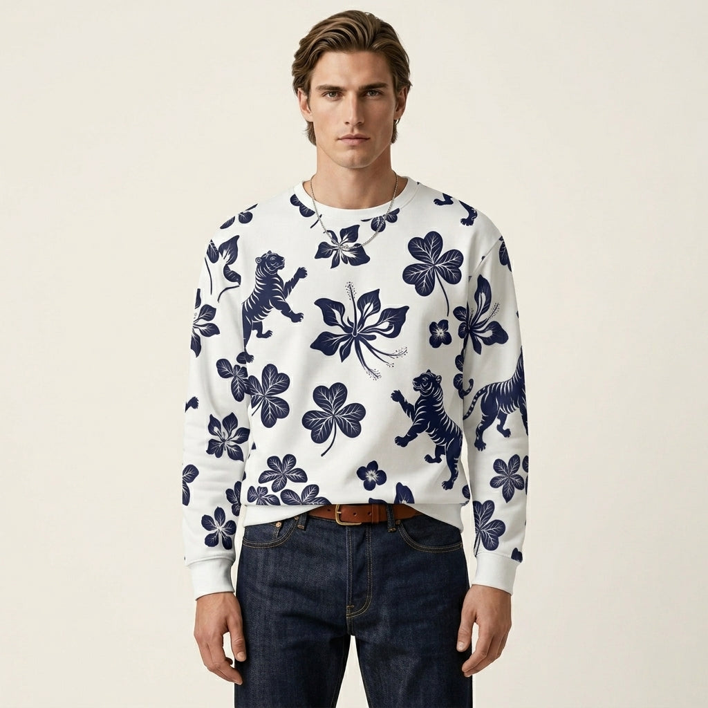 Quiet Power — Abstract Tiger Symbolic Strength Sweatshirt