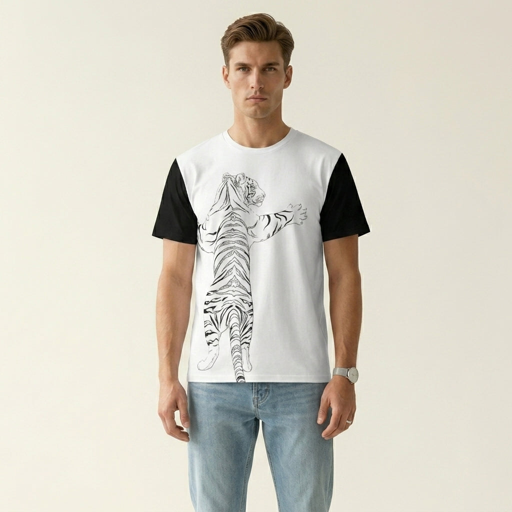 Quiet Instinct — Abstract Tiger Symbol FashionTee