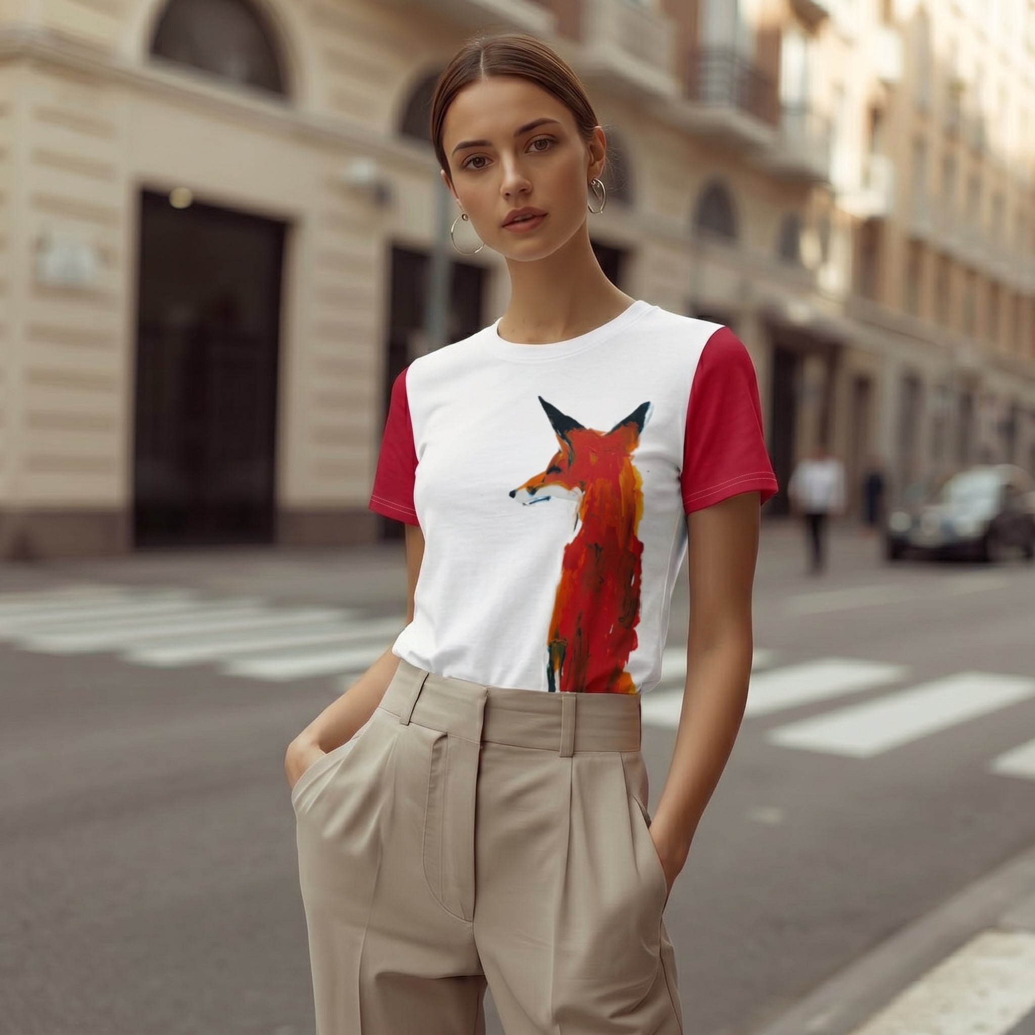 Silent Form — Women's Abstract Fox Graphic Tee