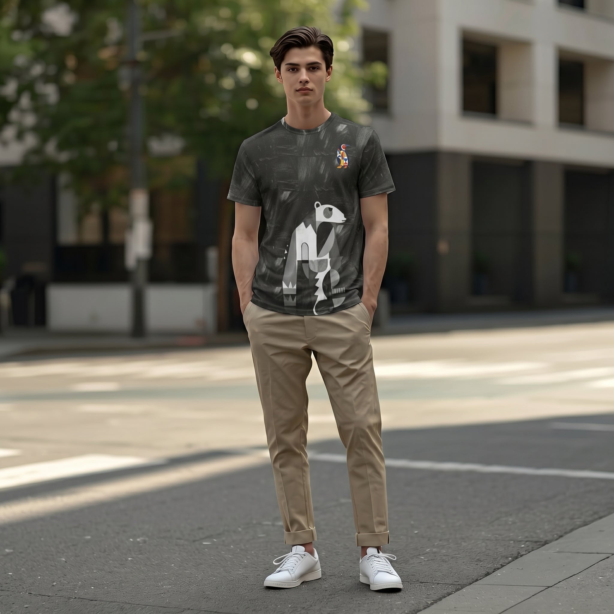 Minimalist Polar Bear T-Shirt – Clean Aesthetic Wildlife-Inspired Fashion for Conscious Living