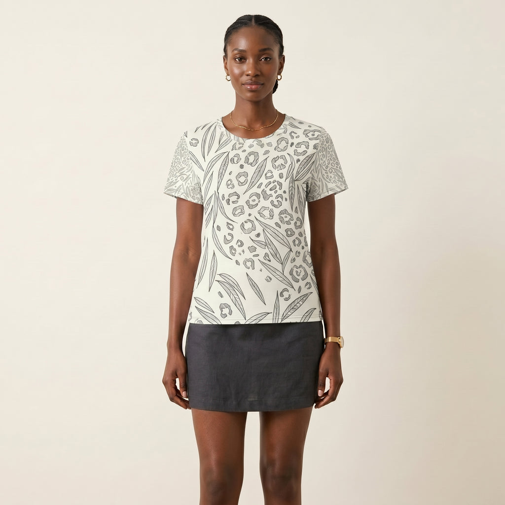 Abstract Leopard — Symbolic Minimal Wildlife Texture Tee