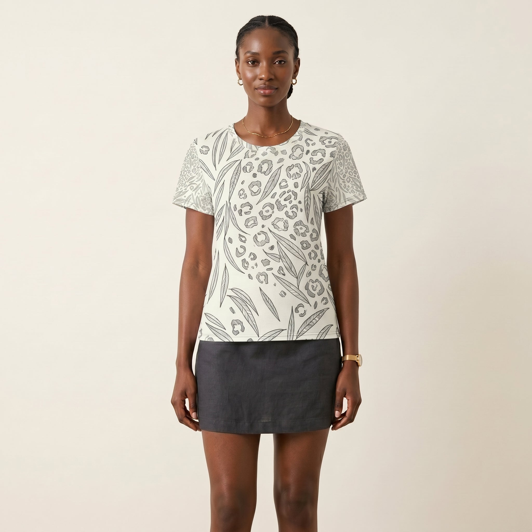 Abstract Leopard — Symbolic Minimal Wildlife Texture Tee