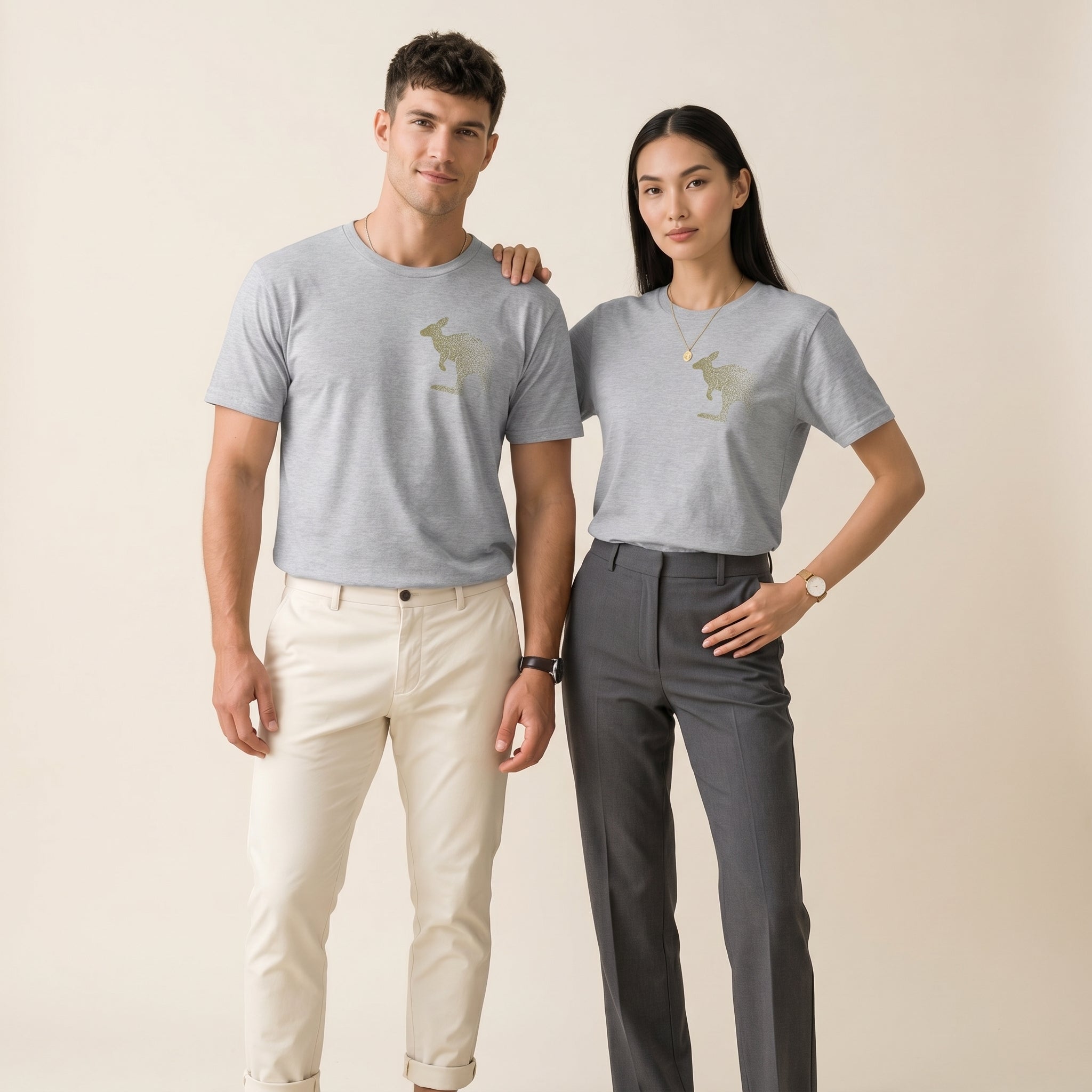 Dissolving Kangaroo T-Shirt – Minimalist Wildlife Conservation Statement Tee for Meaningful Modern Style