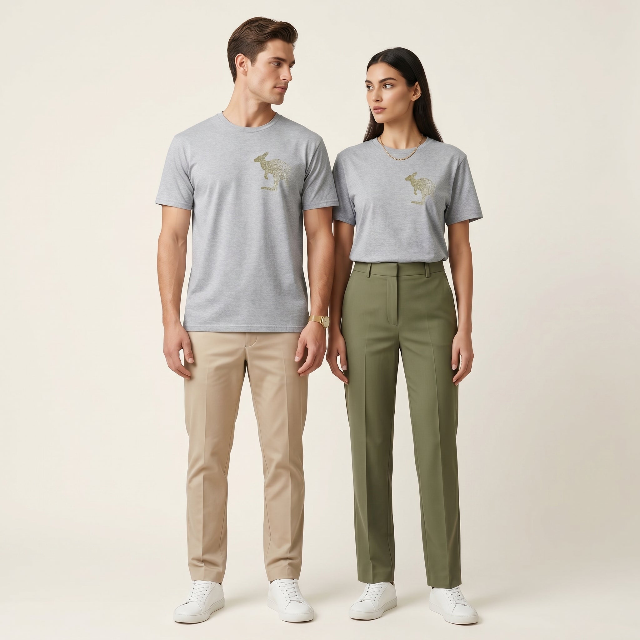 Dissolving Kangaroo T-Shirt – Minimalist Wildlife Conservation Statement Tee for Meaningful Modern Style