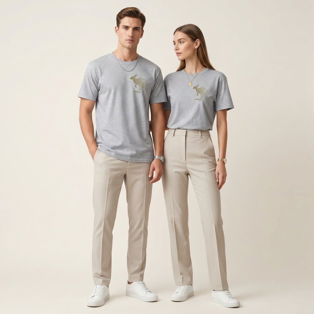 Dissolving Kangaroo T-Shirt – Minimalist Wildlife Conservation Statement Tee for Meaningful Modern Style