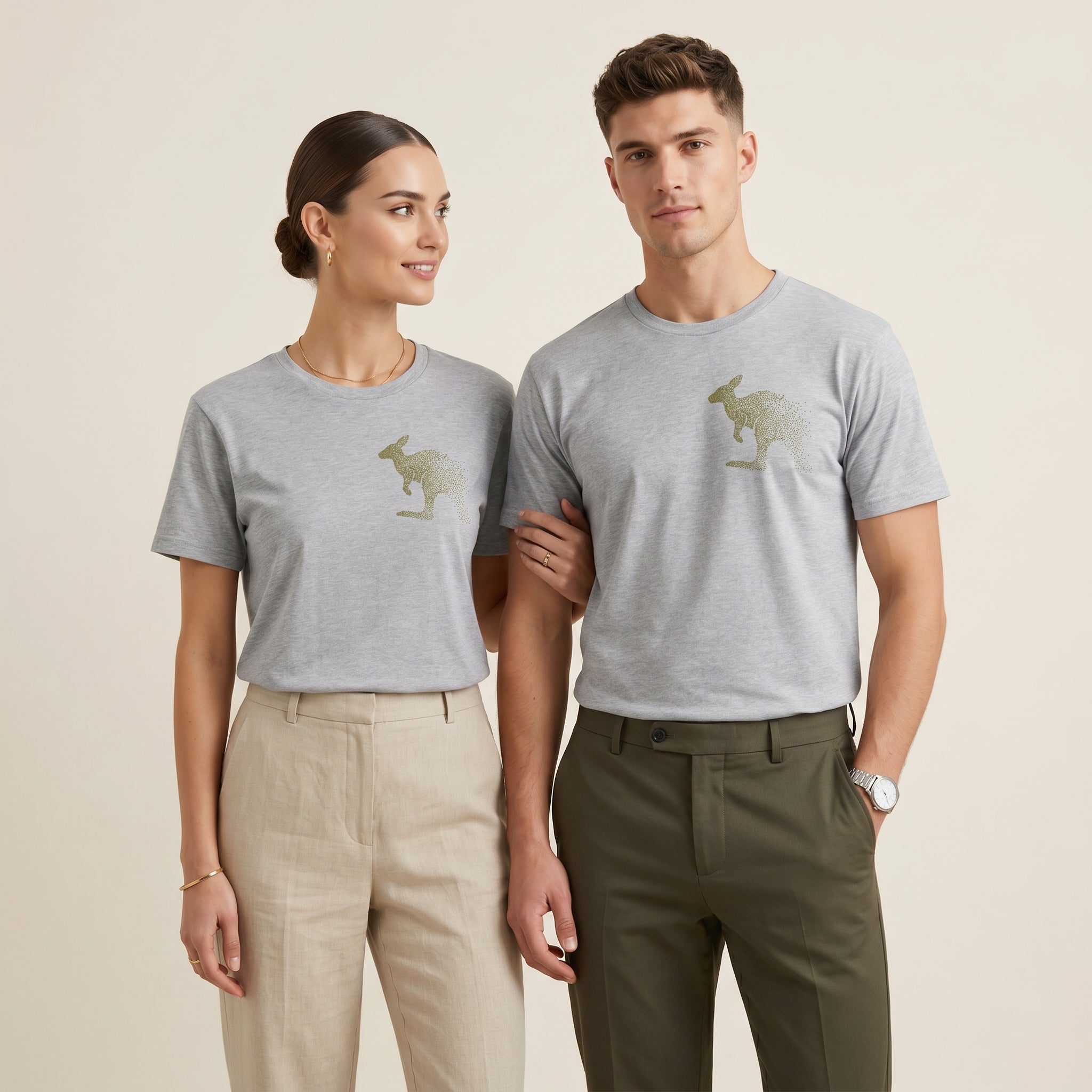 Dissolving Kangaroo T-Shirt – Minimalist Wildlife Conservation Statement Tee for Meaningful Modern Style