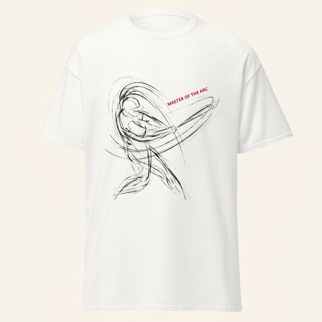 Master of the Arc Conceptual Baseball Motion – Minimalist Streetwear Graphic Tee