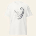 Master of the Arc Minimalist Football T-Shirt – Abstract Bend Trajectory Graphic Tee Inspired by Precision Motion