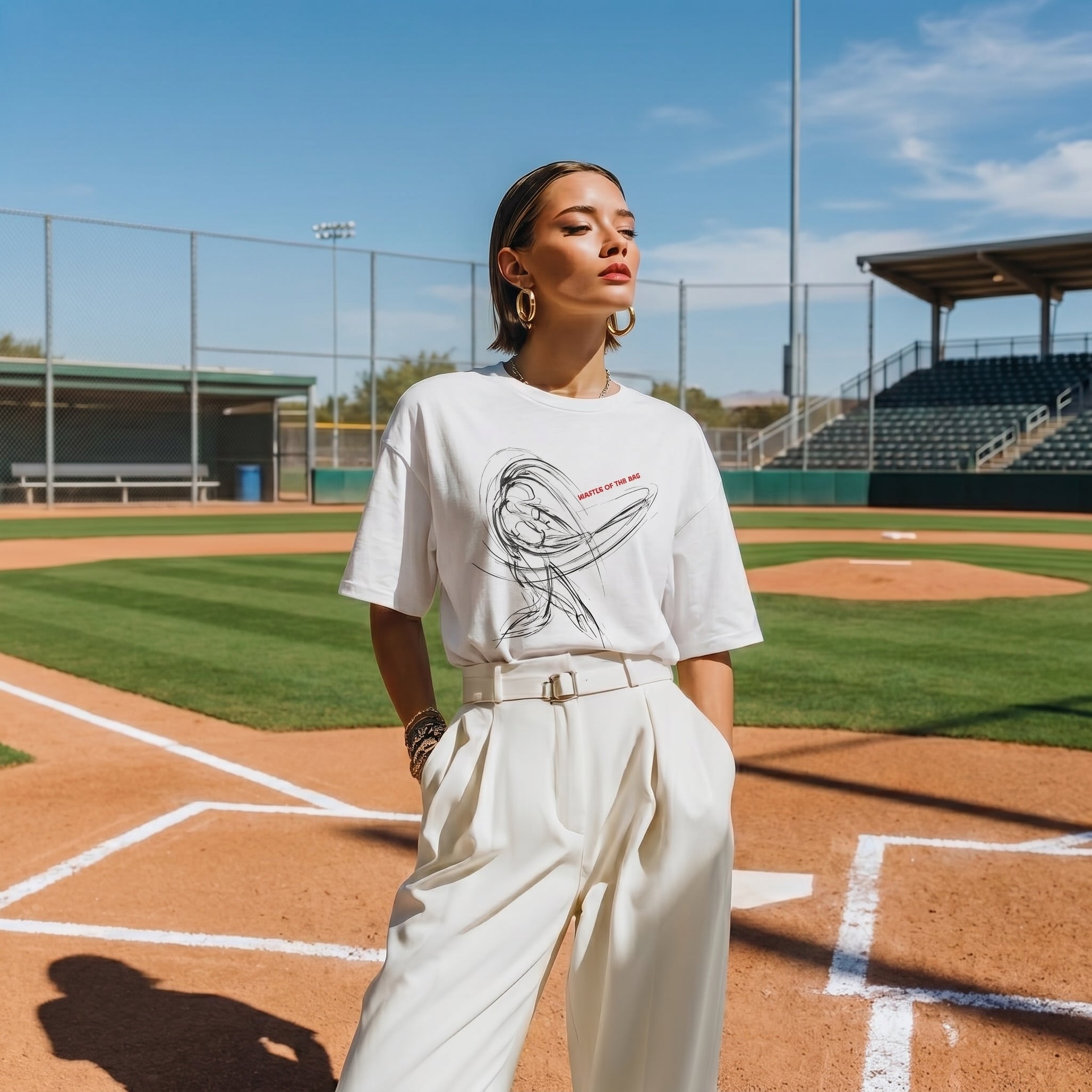Master of the Arc Conceptual Baseball Motion – Minimalist Streetwear Graphic Tee