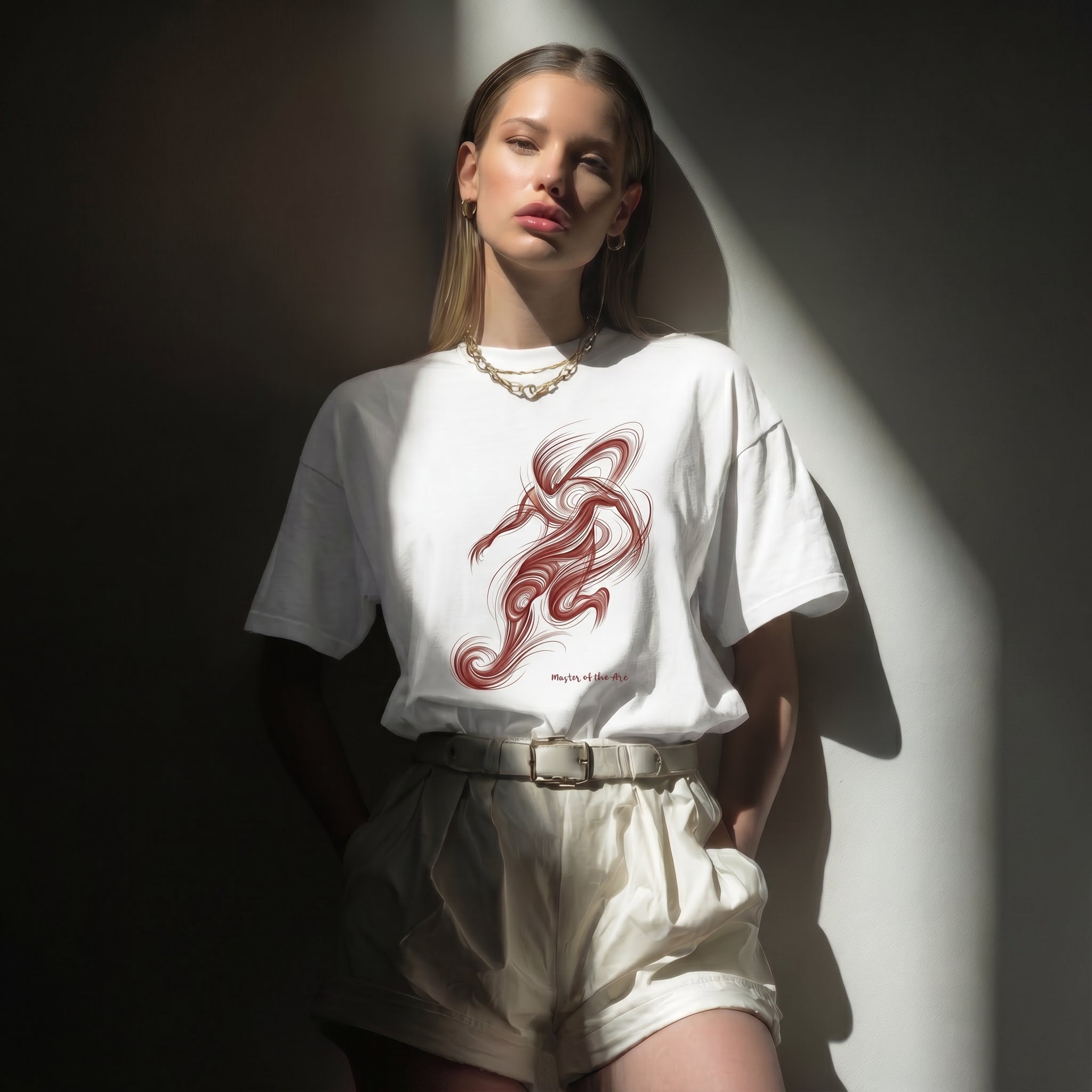 Arc Instinct — Abstract Fluid Intelligence Motion Graphic Tee