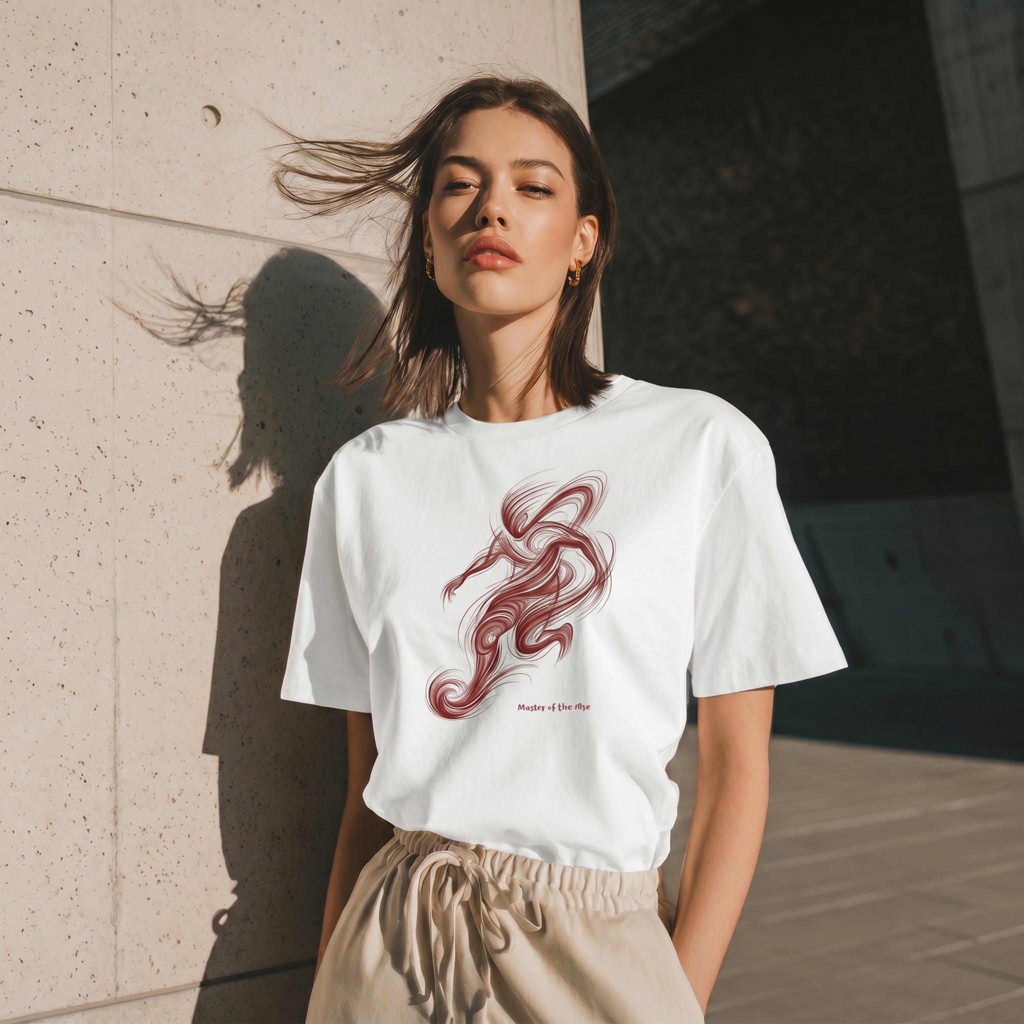 Arc Instinct — Abstract Fluid Intelligence Motion Graphic Tee