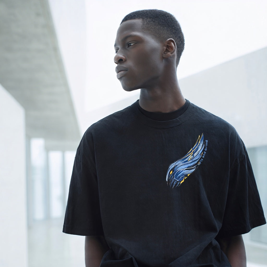 Grit and Grind  Graphic Tee - Minimalist Conceptual Athletic Streetwear