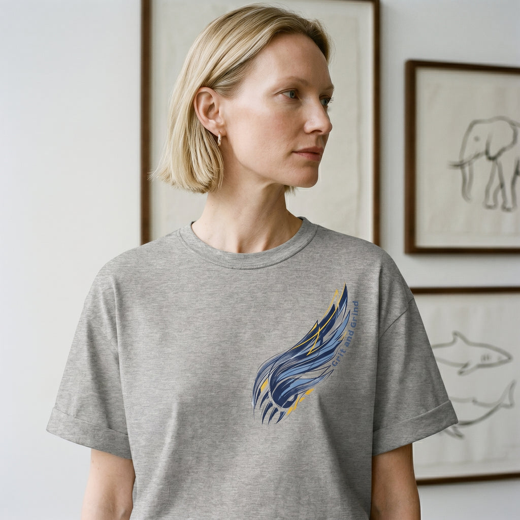 Grit and Grind  Graphic Tee - Minimalist Conceptual Athletic Streetwear
