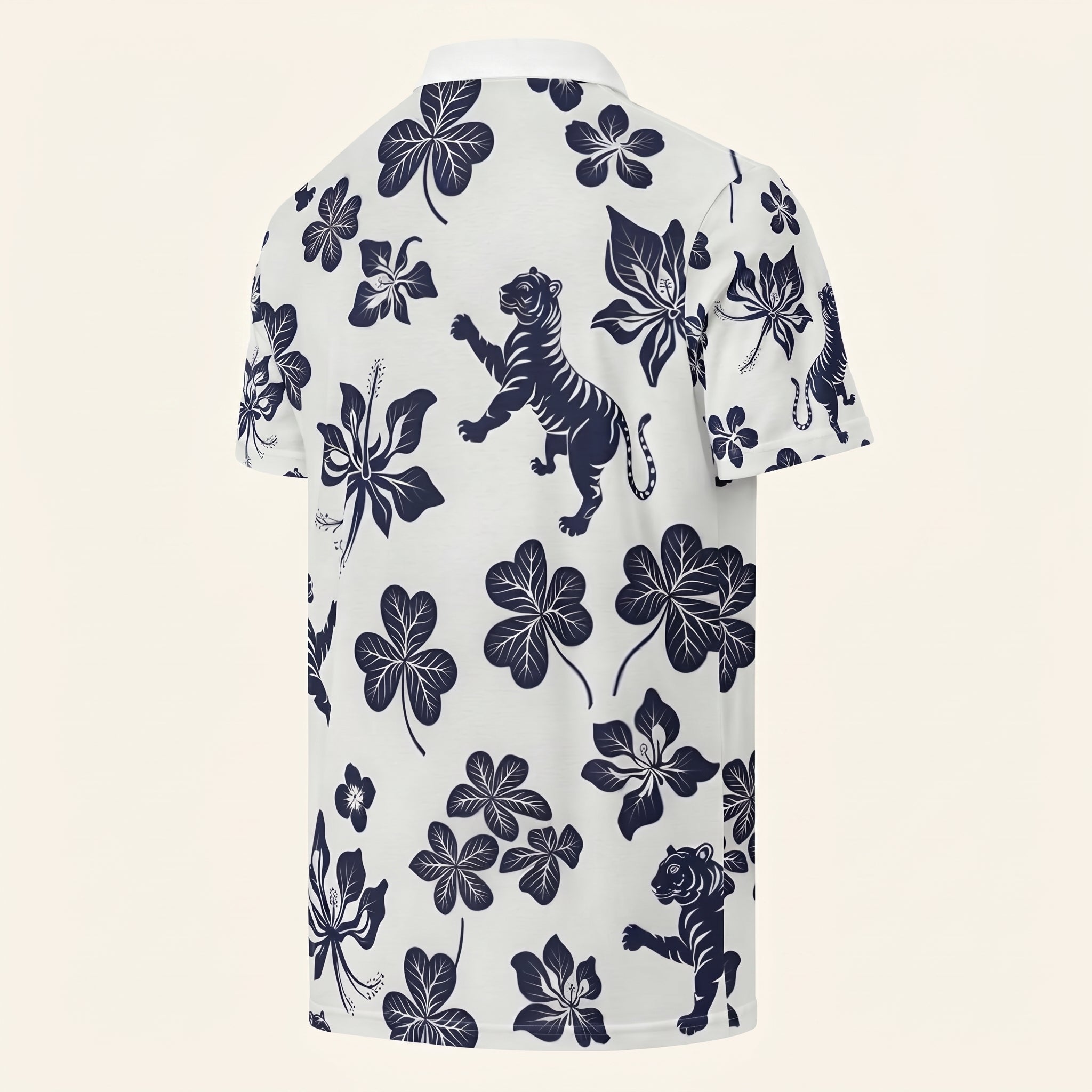Quiet Strength - Abstract Tiger Minimal Symbol Polo Shirt
