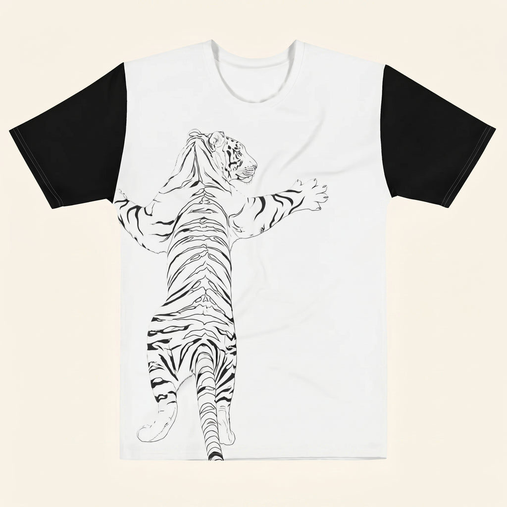 Quiet Instinct — Abstract Tiger Symbol FashionTee