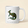 Kangaroo "The Wild" Paper-Cut Art Ceramic Mug | Minimalist Wildlife Coffee Cup