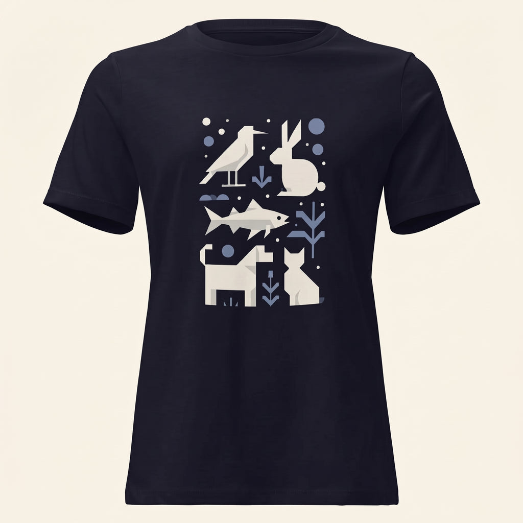 Minimalist Women’s Relaxed T-Shirt – Cute Companion-Inspired Fashion for Soft Modern Style