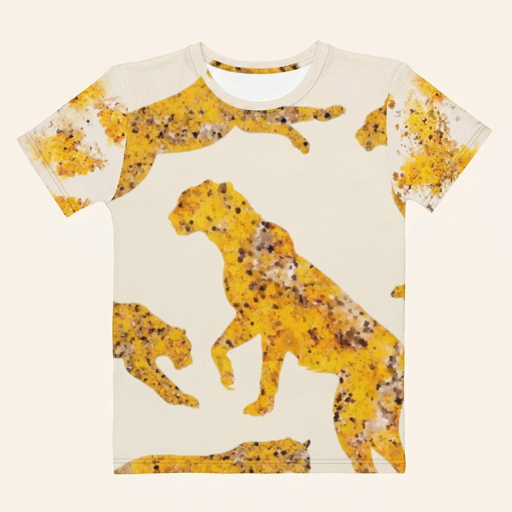 Minimalist Leopard-Inspired Women’s T-Shirt – Clean Aesthetic Animal Symbol Fashion for Modern Conscious Style