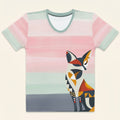 Abstract Fox Women’s T-Shirt – Artistic Animal Symbol Fashion for Modern Minimalist Style