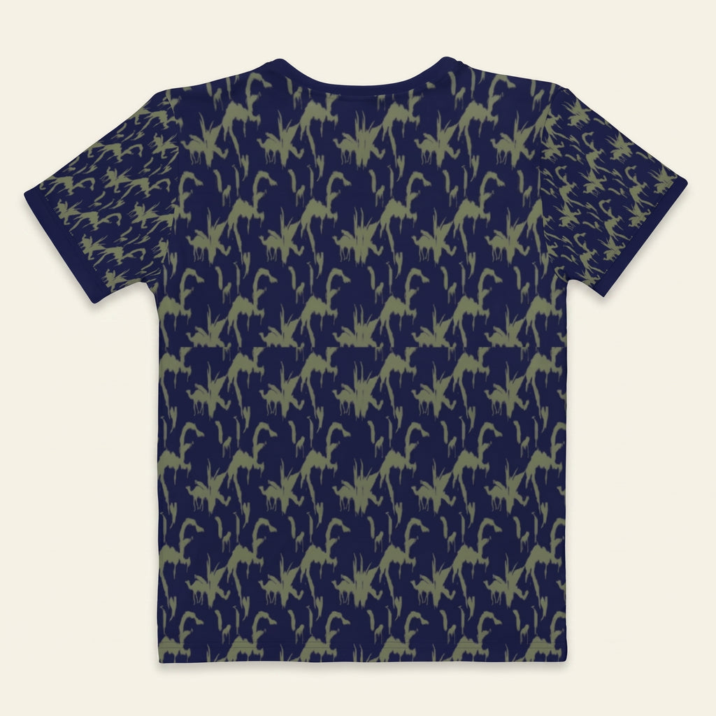 Minimalist Women’s T-Shirt – Desert-Inspired Animal Pattern Fashion for Modern Statement Style