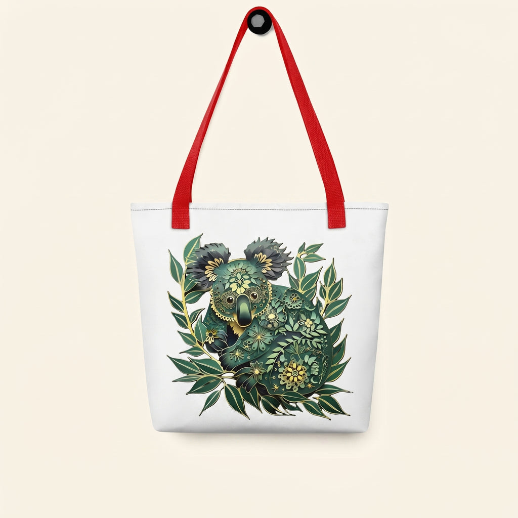 Koala "The Wild" Paper-Cut Art Tote Bag | Premium Eco-Friendly Canvas Carrier