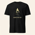 Always by My Side Dog Lover T-Shirt – Minimalist Pet Bond Graphic Tee for Emotional Everyday Style