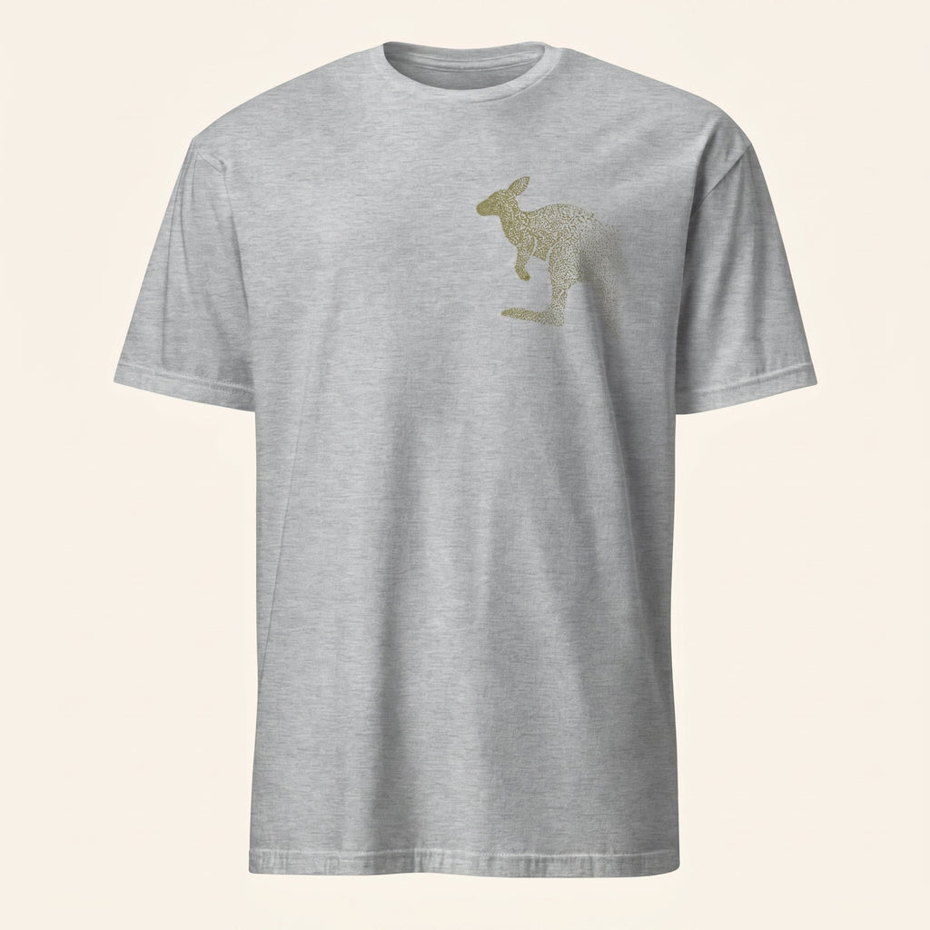 Dissolving Kangaroo T-Shirt – Minimalist Wildlife Conservation Statement Tee for Meaningful Modern Style