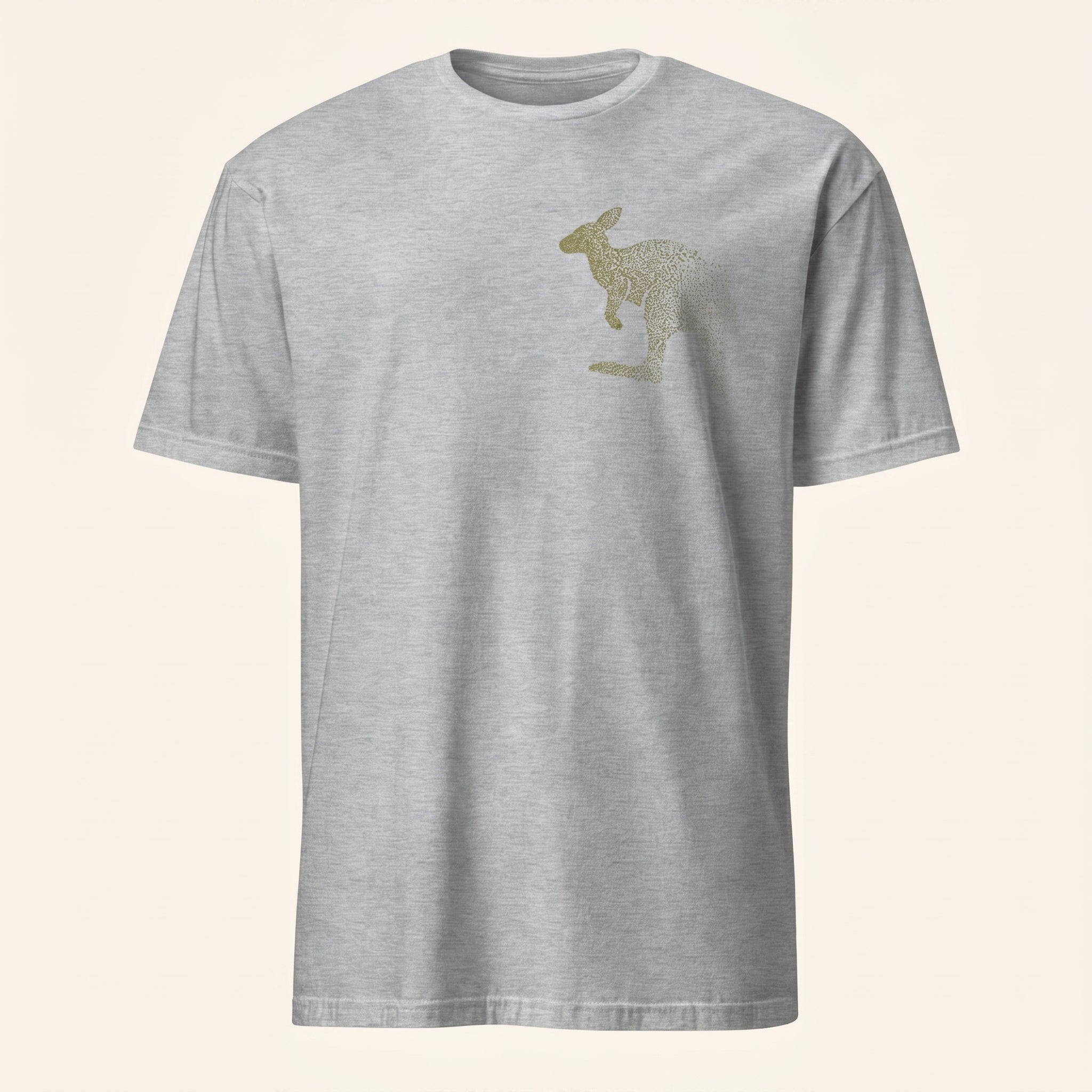 Dissolving Kangaroo T-Shirt – Minimalist Wildlife Conservation Statement Tee for Meaningful Modern Style