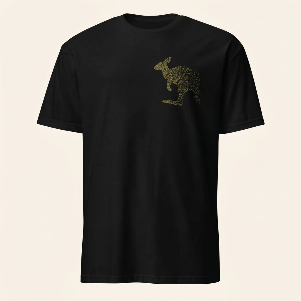 Dissolving Kangaroo T-Shirt – Minimalist Wildlife Conservation Statement Tee for Meaningful Modern Style