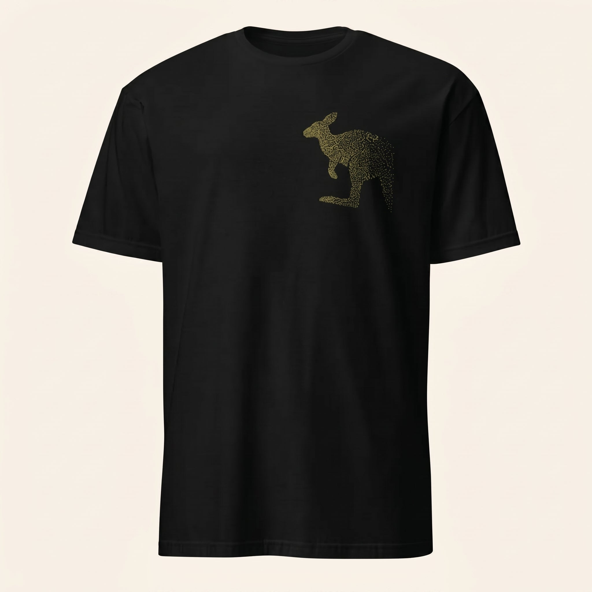Dissolving Kangaroo T-Shirt – Minimalist Wildlife Conservation Statement Tee for Meaningful Modern Style