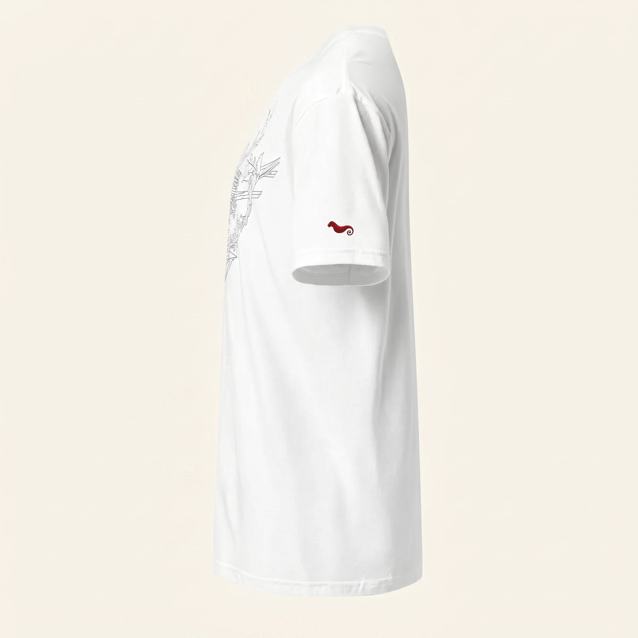 Minimalist Deer Bone T-Shirt – Abstract Wildlife Anatomy Tee for Conceptual Modern Style