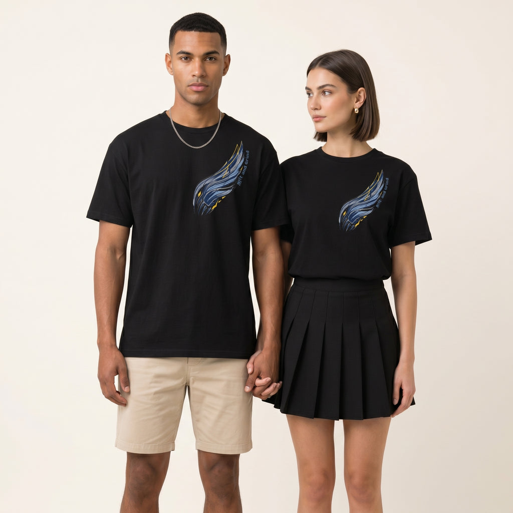 Grit and Grind  Graphic Tee - Minimalist Conceptual Athletic Streetwear