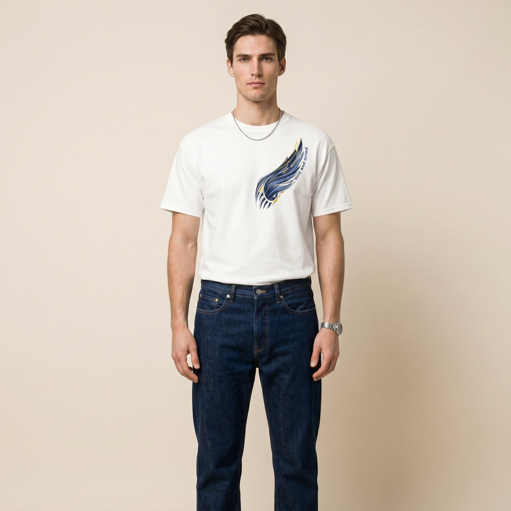 Grit and Grind  Graphic Tee - Minimalist Conceptual Athletic Streetwear