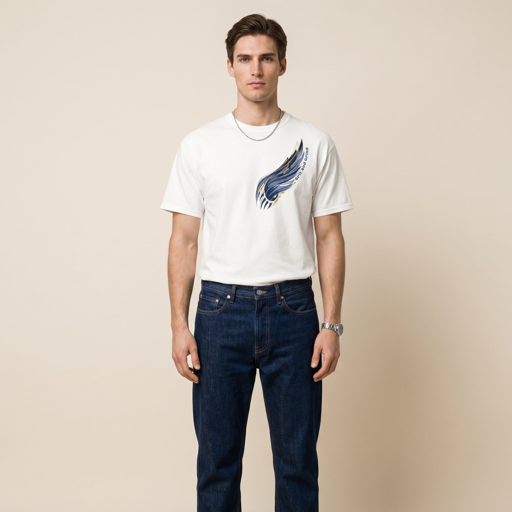 Grit and Grind  Graphic Tee - Minimalist Conceptual Athletic Streetwear